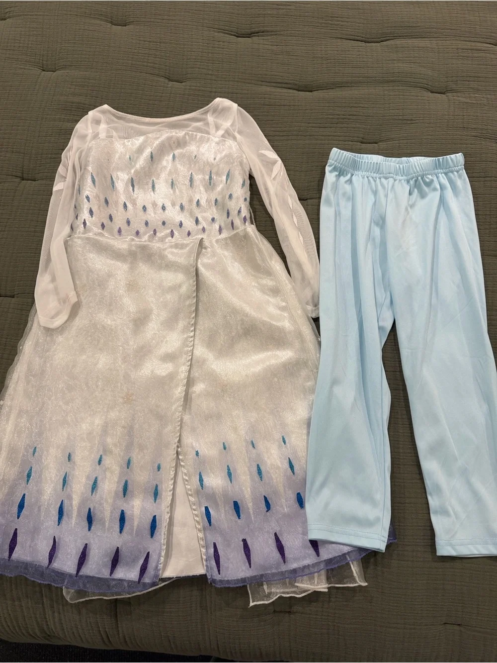 Disney Elsa Princess Dress with Light Blue Pants
